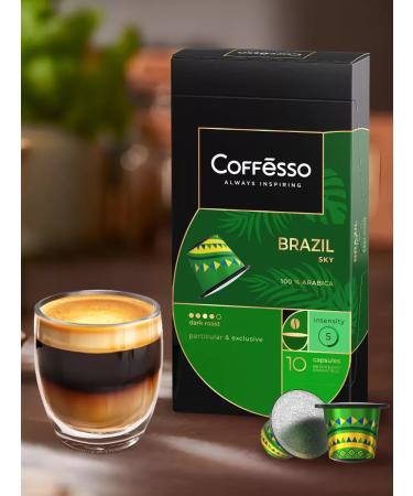 COFFESSO Coffee in capsules for coffee machine Brazil 10 pcs - Buy Online on GoSupps.com