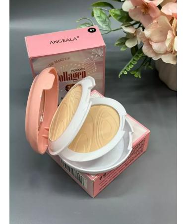 Powders Matting compact powder Angeala for the face tone 01
