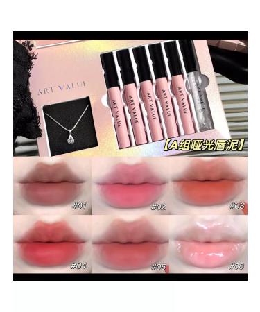 A'VAEJA Set of liquid matte lipsticks and lip gloss + necklace - Buy Online on GoSupps.com