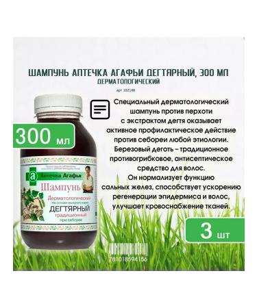 Grandma Agafia's Recipes Degtyer hair shampoo traditional 300 ml-3pcs - Buy Online on GoSupps.com