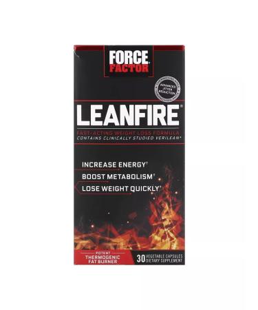 Force Factor Leanfire Formula for rapid weight loss 30 capsules