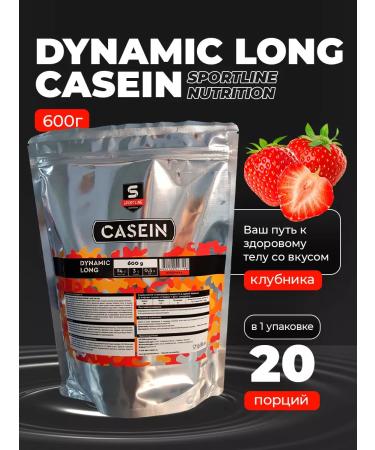 SportLine Nutrition Casein Dynamic Long Casein 600 g of strawberry protein