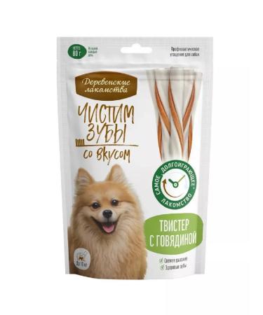 Country delicacies A treat for dogs up to 10 kg twister with beef 80g - Buy Online on GoSupps.com