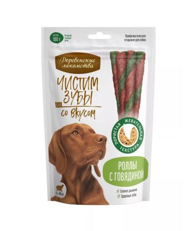 Country delicacies Rolla's treat with beef for dogs 5-40kg 100g - Buy Online on GoSupps.com