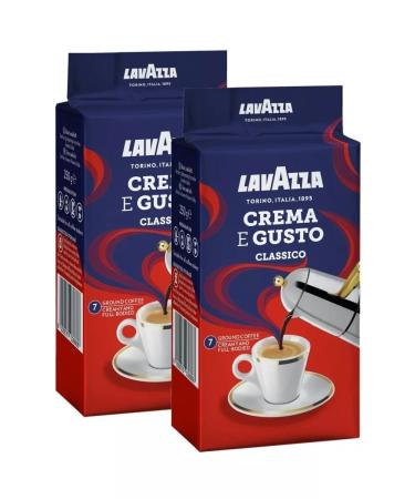 Lavazza Ground Coffee 250 + 250 g Crema E Gusto Classico - Buy Online on GoSupps.com
