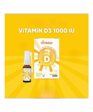 VITAGO Vitamin D3 spray 1000 me