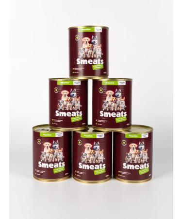 Smeats Dog feed moist turkey 850 g 6 pcs - Buy Online on GoSupps.com