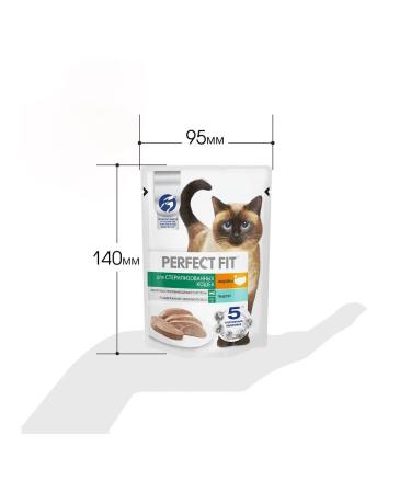 PERFECT FIT Wet feed sterilized cats turkey paste 75 g 12 pcs - Buy Online on GoSupps.com