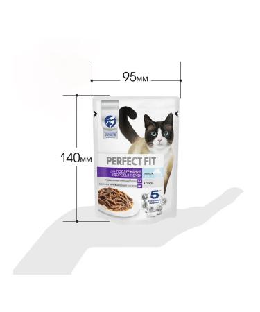 PERFECT FIT Feed moist health of the kidneys of cats salmon in sauce 75 g 6 pcs - Buy Online on GoSupps.com