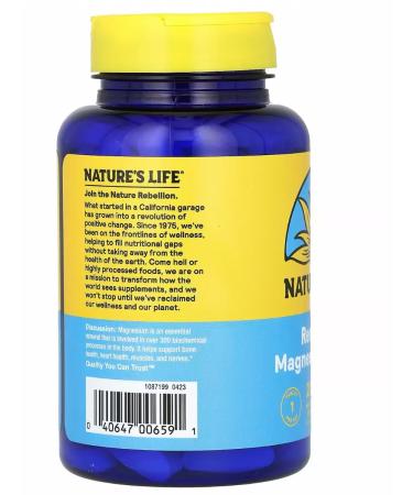 Nature's life Magnesium in tablets - Buy Online on GoSupps.com