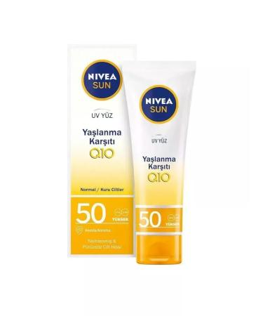 NIVEA SUN -face face cream SPF50 50ml 3 pcs Poland - Buy Online on GoSupps.com