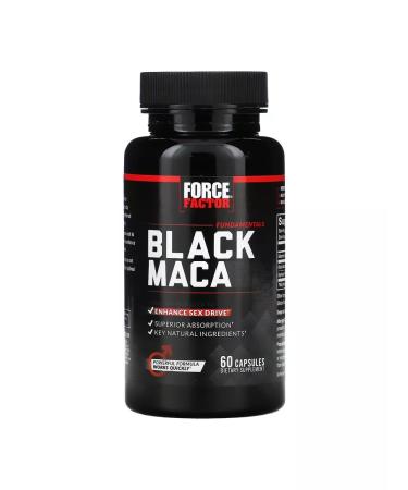 Force Factor Black poppy Black maca 60 capsules - Buy Online on GoSupps.com