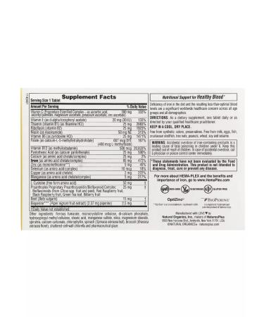 Natures Plus HEMA-PLEX iron 30 tablets of slow release - Buy Online on GoSupps.com