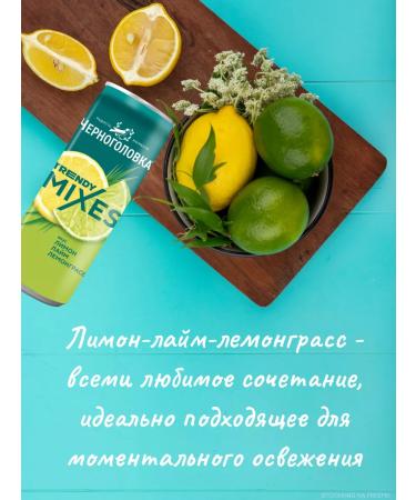 Chernogolovka Drink Gazir Limon-Lim-Lemongrass 330ml 12pcs - Buy Online on GoSupps.com