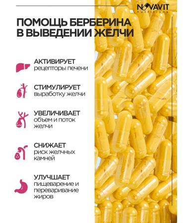 NOVAVIT nutritions Berberin Capsules for weight loss Berberine 500mg + B6 - Buy Online on GoSupps.com