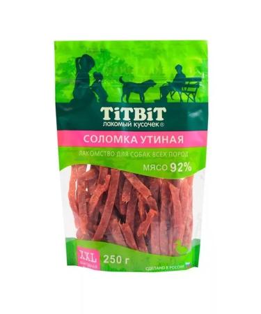 Titbit Dog treating straw duck XXL