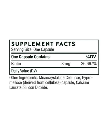 Thorne Research Biotin 60 tablets - Buy Online on GoSupps.com