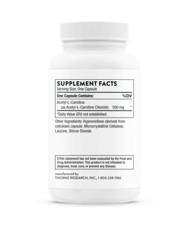 Thorne Research Amino acid acetyl l-carnitine Acetyl-L-Carnitine - Buy Online on GoSupps.com