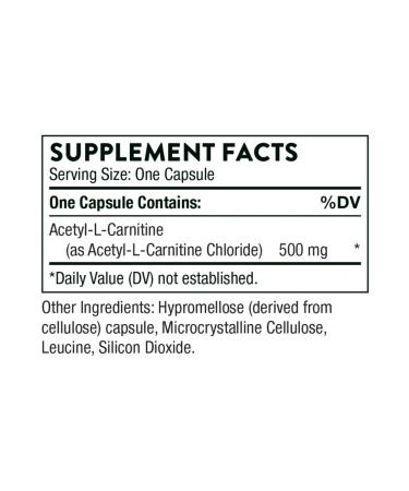 Thorne Research Amino acid acetyl l-carnitine Acetyl-L-Carnitine - Buy Online on GoSupps.com