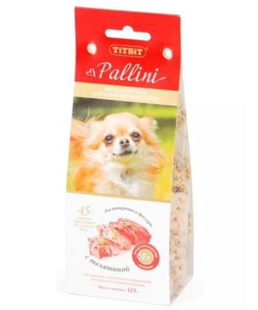 TiTBiT Small dogs Pallini Cookies with 125g veal (5pcs) - Buy Online on GoSupps.com