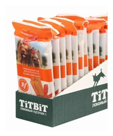 Titbit Chewing snack small dogs with a taste of cheese 4pcs (10pcs)