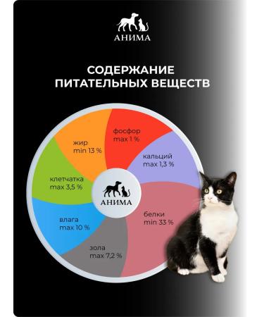 ANIMA Dry food for sterilized cats "salmon and peas" 3 kg - Buy Online on GoSupps.com