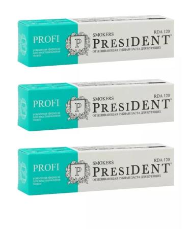 President Profi toothpaste Smokers 50 ml 3pcs