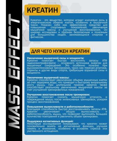 MASS EFFECT Creatin Monohydrate Creatine Monohydrate 200 gr - Buy Online on GoSupps.com