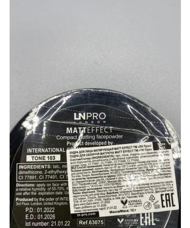 LN Professional Facial powder matting Matt Effect tone 103 Champagne - Buy Online on GoSupps.com