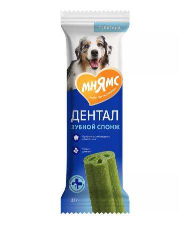 Mnyams Dental's delicacy for dogs "Tooth Sponge" 25g x 10 pcs - Buy Online on GoSupps.com