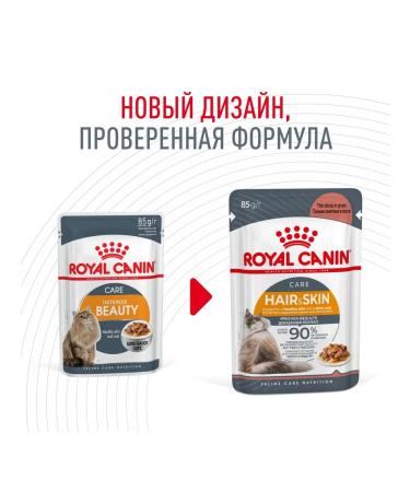 ROYAL CANIN Wet feed Hair & Skin Care for cats in sauce 85 g 10 pcs - Buy Online on GoSupps.com