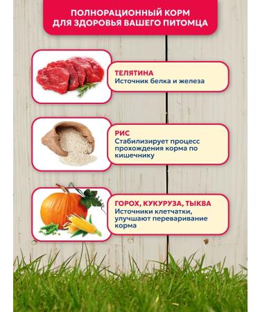 Pet's Brunch Dry food for dogs of miniature rocks with a veal of 1 kg - Buy Online on GoSupps.com