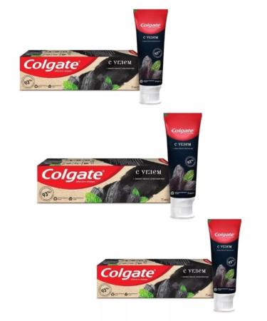 Colgate Toothpaste effective whitening with a coal of 75 ml 3pcs