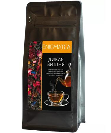 ENIGMATEA Black leaf tea with green wild cherry
