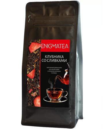 ENIGMATEA Tea black leaf strawberries with cream