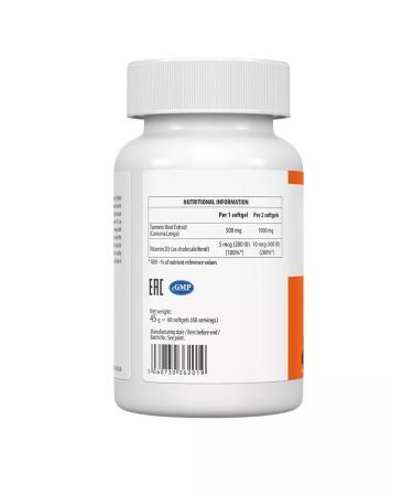 Fitnessland Curcumin D3 Kurkumin 60 capsules - Buy Online on GoSupps.com