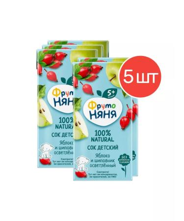 Frutonyanya Juice from apples and rose hips from 5 months 0.2 l 5 pcs