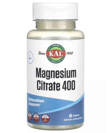 KAL Magnesium citrate 400 mg 60 tablets