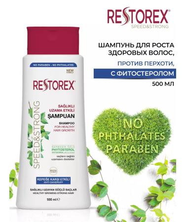 Restorex Shampoo for the growth of healthy hair against dandruff 500 ml