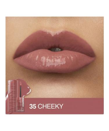 Maybelline New York Lipstick liquid glossy Maybellin Super Stay Vinyl Ink 35