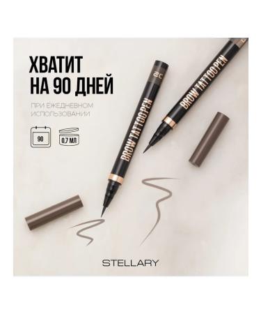 Stellary Persistent eyebrow liner Brow Tattoo Pen tone 01 - Buy Online on GoSupps.com
