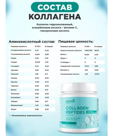 Plantago Peptide collagen with vitamin C without taste 200 gr - Buy Online on GoSupps.com