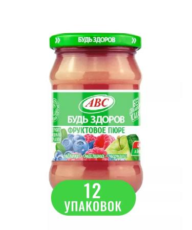 ABC Fruit puree apple-raspberry-blueberry 280 g 12 pcs