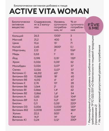 FIVE&ME Vitamins for women complex - Buy Online on GoSupps.com