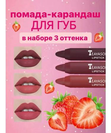 DarBeautyShop Matte lipstick tint for the lip set 3 pcs