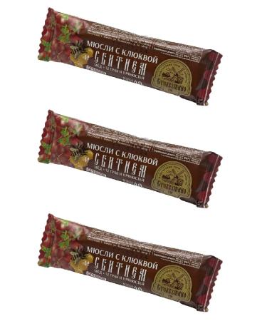 Stolbushino Murusli Batonchik cereal with cranberries and shot down 40 g. 3 pcs