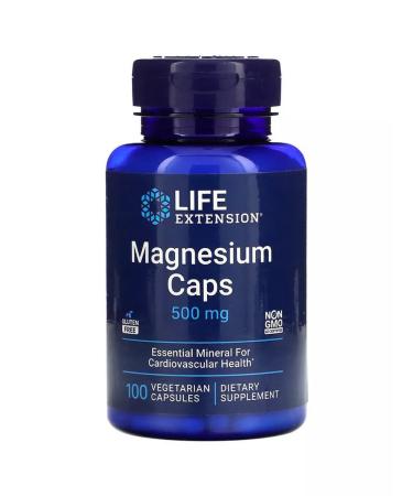 Life extension Magnesium vitamins Magnesium Caps 500 Mg 100 caps - Buy Online on GoSupps.com