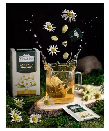 Ahmad Tea Tea of herbal Ahmad Camomile Morning chamomile 3pcs 20 Pack - Buy Online on GoSupps.com