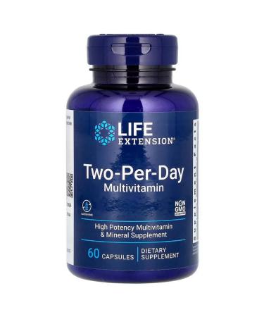 Life extension Two-per-day multivitamins vitamins Two per day 60 cap - Buy Online on GoSupps.com