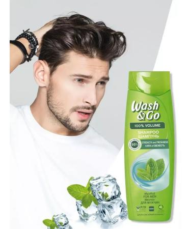 wash & go Shampoo with the aroma of mentol For Men 360 ml - Buy Online on GoSupps.com
